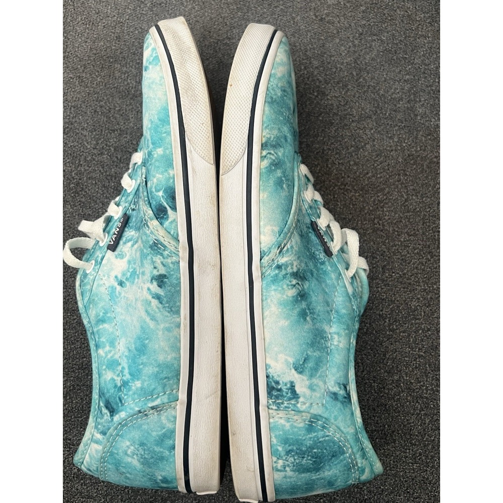 Vans Watercolor Aqua/Blue/White Canvas Sneakers, Women's Sz. 7.5 , Super‎ Cute! - Picture 4 of 7